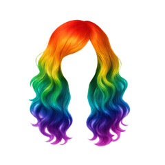 Rainbow Wavy Hair