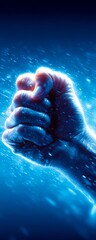 A powerful, glowing fist symbolizes strength, determination, and the fight for justice in a vibrant, dynamic background.