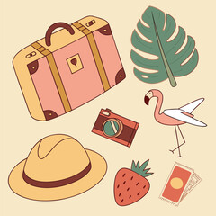 Charming collection illustration with vibrant colors and classic fonts