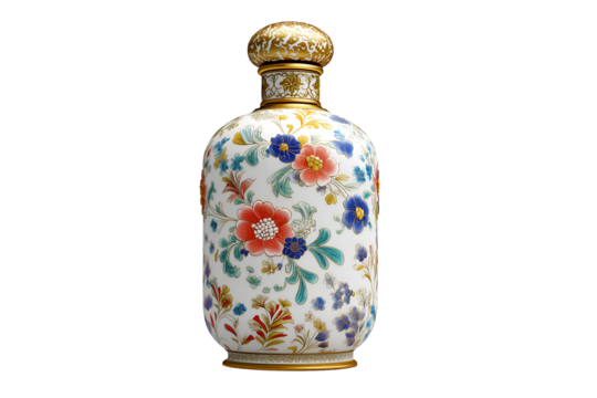 Elegant decorative bottle with floral pattern brings sophisticated beauty to your designs