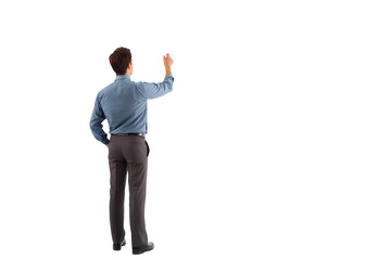 Professional businessman sketching strategy ideas, innovating for future growth and success