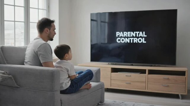 TV with parental controls for children. Parental control.