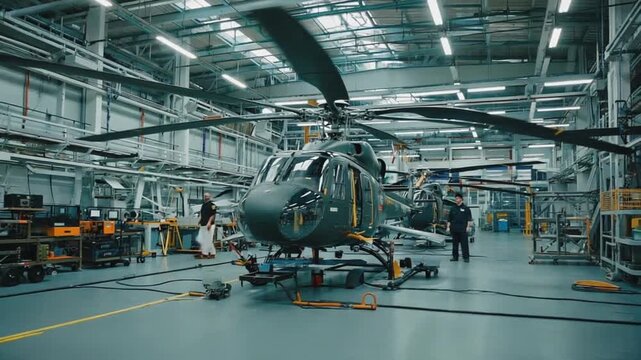 Helicopter factory.	
