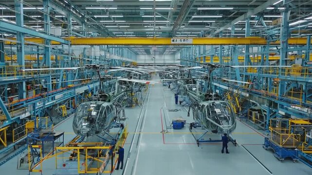 Helicopter factory.	
