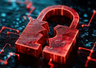 Broken padlock illustration cyber security concept