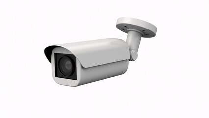 White Security Camera Isolated On White
