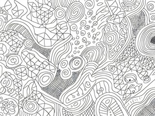  Intricate Black and White Doodle Pattern