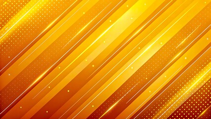 Golden abstract background with shiny diagonal stripes and dotted pattern design 
