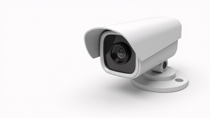 White Security Camera On A White Background
