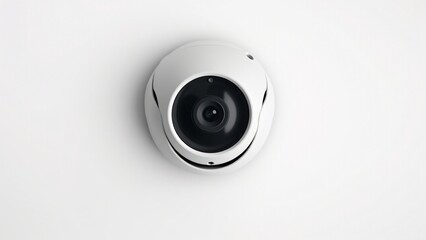 Modern Security Camera On White Ceiling