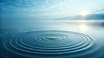 Tranquil water ripples under soft morning light