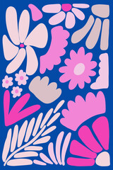 Colorful floral seamless pattern, abstract trendy wallpaper for textile, wrapping paper, and modern decorative design.