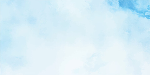 Subtle blue sky watercolor background with clouds ideal for gentle designs and projects