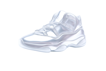 Sleek modern metallic sneaker design for dynamic lifestyle and athletic performance