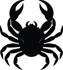 Red crab isolated on white background vector illustration seafood symbol design