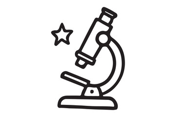 microscope icon vector isolated on white background