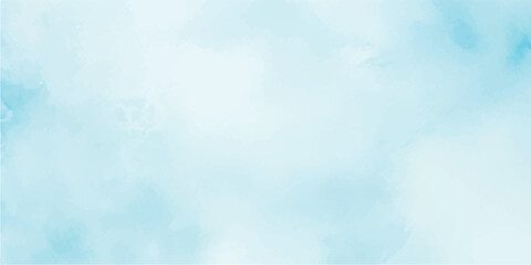Serene sky blue watercolor wash background for artistic designs and abstract applications