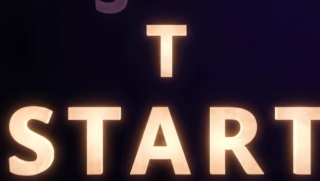 Glowing 'S' and 'T' letters illuminating a dark background, abstract concept