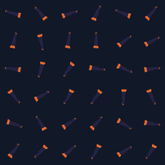 Minimalist Blue and Orange Tubes Seamless Pattern.