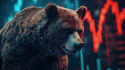 A bear trader is waiting for the start of the bear season on crypto and the stock markets. Sidewall belts market size. Trends and forecast.