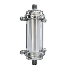 Professional Chrome Plated Inline Filter with Transparent Body Image for Filter Installations