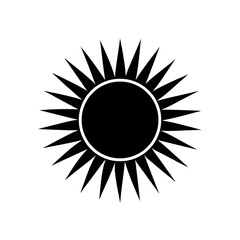 Silhouette drawing of a black ant insect on transparent background