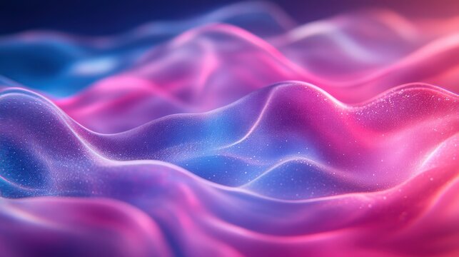Colorful Abstract Waves with Soft Light for Background Design