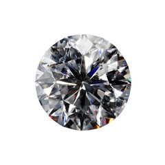 Elegant Round Diamond Cut with Sharp Facets: Stunning Gemstone Jewelry Image