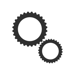 gears on white background, settings icon