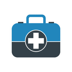 Obraz premium First aid kit illustration isolated on white background for medical assistance