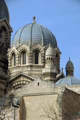 Cathédrale Ste Marie-Majeure dite "La Major" de style Néobyzantin, construite entre 1852 et 1893, Ville de Marseille, département des Bouches-du-Rhône, France