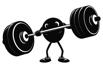A 3D render of a strong man lifting a heavy dumbbell during strength training at the gym