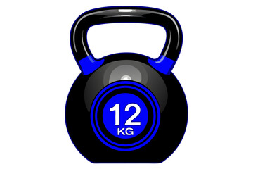 Isolated dumbbell weights on a white background
