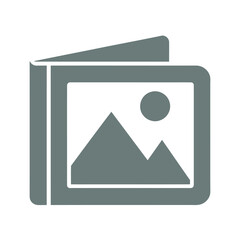 Photo Album Icon Vector Flat Design Picture Gallery Memory Book