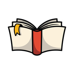 Open Book with Bookmark - Reading and Education Symbol