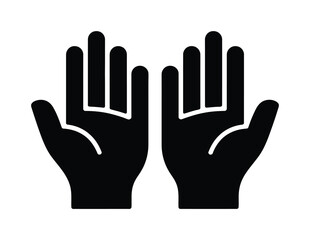 Obraz premium Raised Hands Silhouette - Praise, Prayer and Worship Symbol