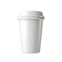 Professional White Disposable Coffee Cup with Lid Showcase