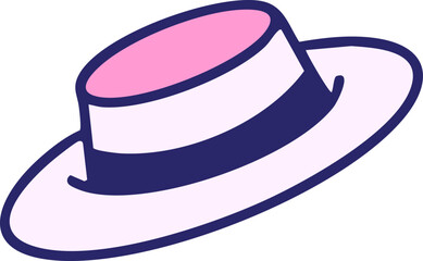 traditional brazilian hat with brim in bright neon color