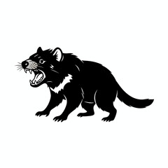 The Tasmanian Devil's Roar: A striking depiction of a Tasmanian devil in a bold, graphic style. The image showcases the devil's iconic features and aggressive posture. 