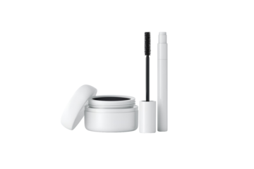 Luxurious black eyeliner and mascara set for perfect eyes, essential beauty tools for a flawless look