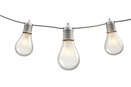 Warm string lights create inviting ambiance for outdoor celebrations and cozy evening gatherings