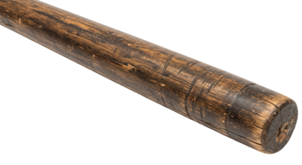 Closeup of a rustic weathered wooden stick or handle.