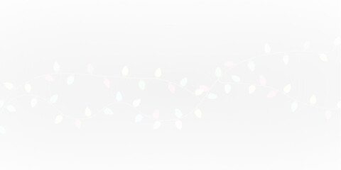 Festive Christmas light gold garlands PNG. High quality photo