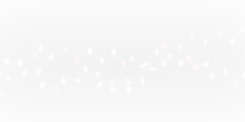 Festive Christmas light gold garlands PNG. High quality photo