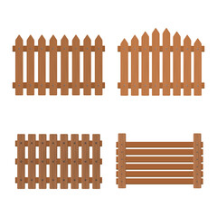 Collection of Wooden Fence Styles for Garden and Landscape