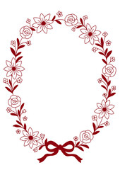 Minimal Winter Floral Frame