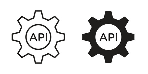 API icon outline illustration sign