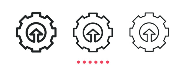 Growth and finance icon. Thin line icon vector