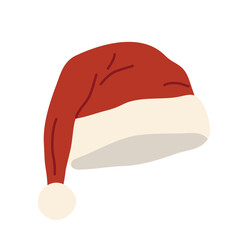 santa claus cap; perfect for Christmas-themed designs, holiday cards, festive decorations- vector illustration