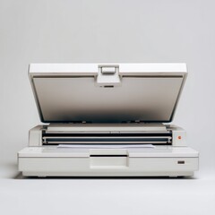 Scanner machine scanning document in office equipment